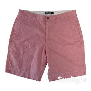 CHAPS Men's SZ 36 Waist Light Red Flat Front Bermuda Shorts  9.5” Inseam